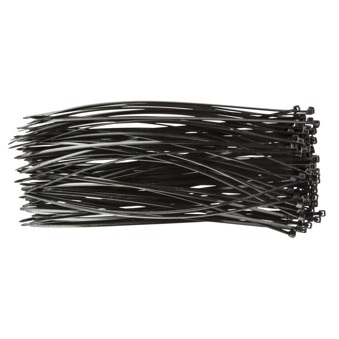TOP-44E972--Opaski zaciskowe 2.5 x 200 mm, 100 szt., czarne