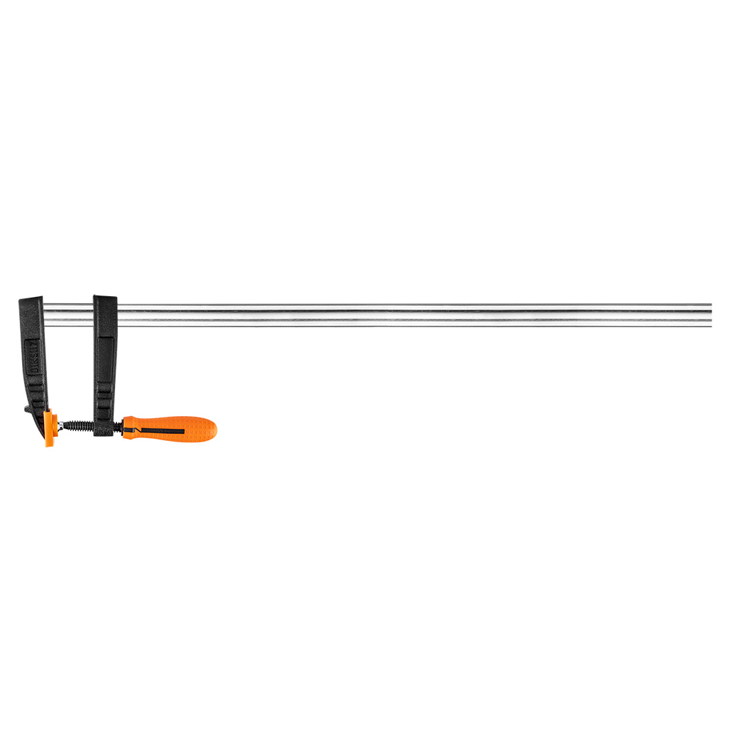TOP-45-455--Ścisk stolarski 120 x 800 mm, dwumateriałowy uchwyt, plastikowe nakładki na szczęki, siła docisku do 450-500 kg, DIN5117