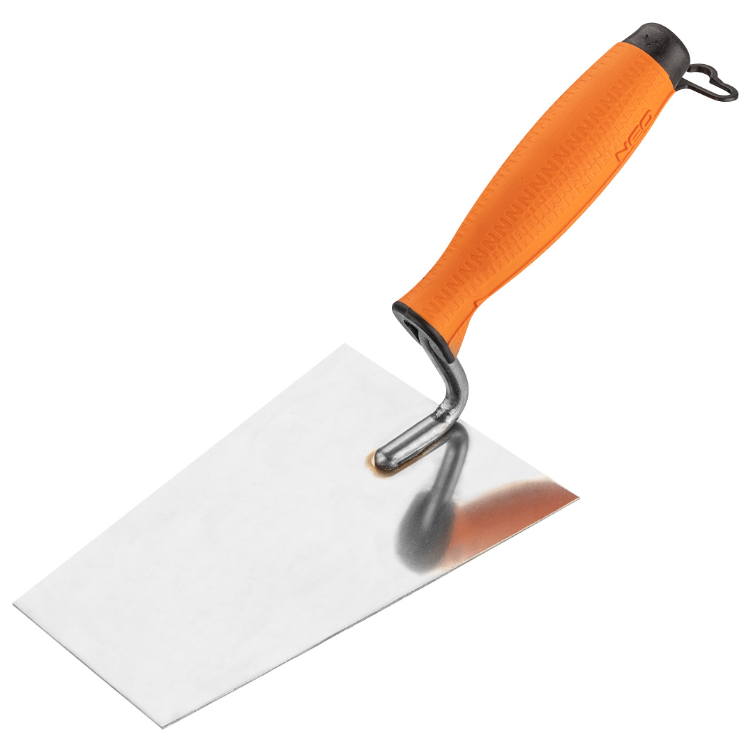 TOP-50-147--Kielnia sztukatorska trapezowa 160 mm, stal nierdzewna 1,0 mm, uchwyt dwumateriałowy
