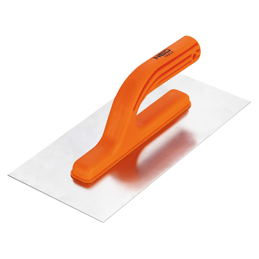TOP-50-201--Paca do zacierania prosta 270 x 125 mm, plastikowy uchwyt, powierzchnia robocza ze stali nierdzewnej 0,6 mm. 