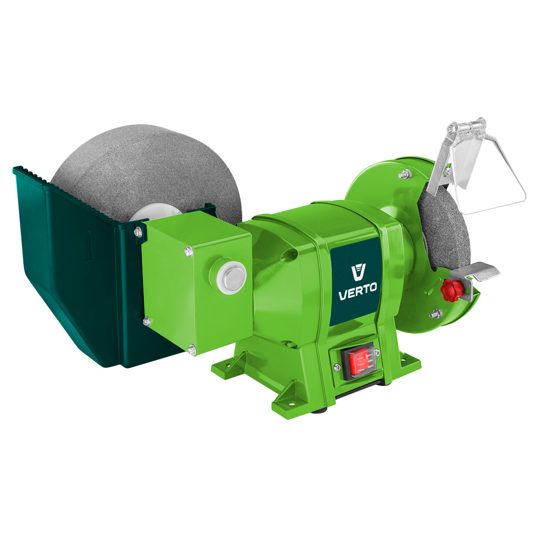 TOP-51G452--Szlifierko-osełka stołowa 250W, ściernice 150x12.7/200x20 mm, obroty 2950 min, szerokość ściernicy/tarczy do ostrzenia 20/40 mm,  wymiary urządzenia (LxWxH) 290 x 180 x 260 mm, masa 12 kg