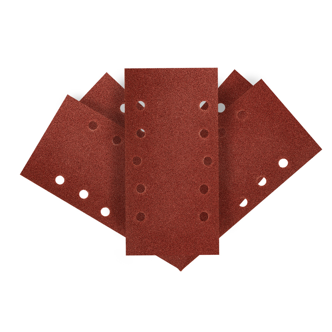 TOP-54H003--Papier ścierny na rzep 115 x 230 mm, K80, 5 szt., z otworami