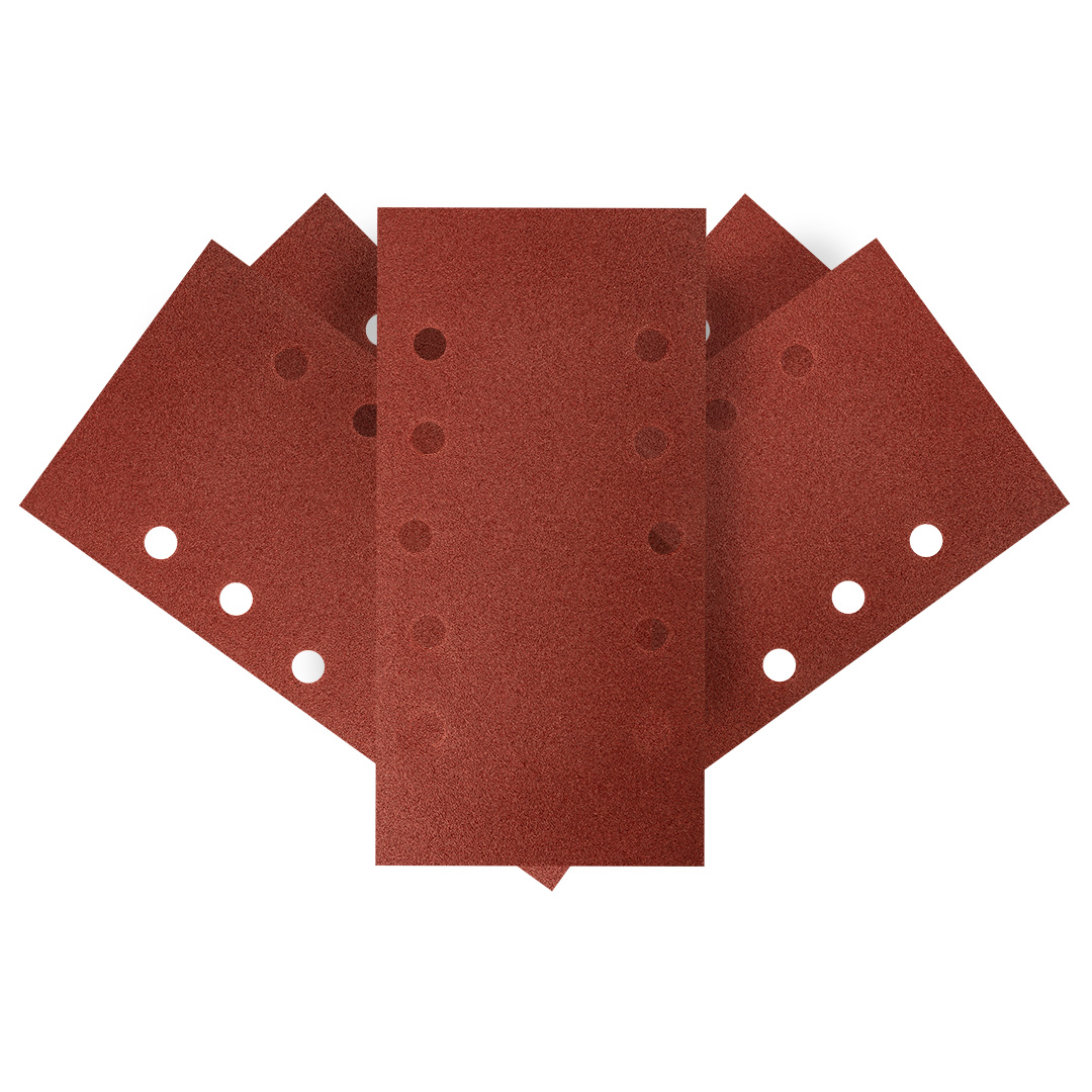 TOP-54H005--Papier ścierny na rzep 115 x 230 mm, K120, 5 szt., z otworami