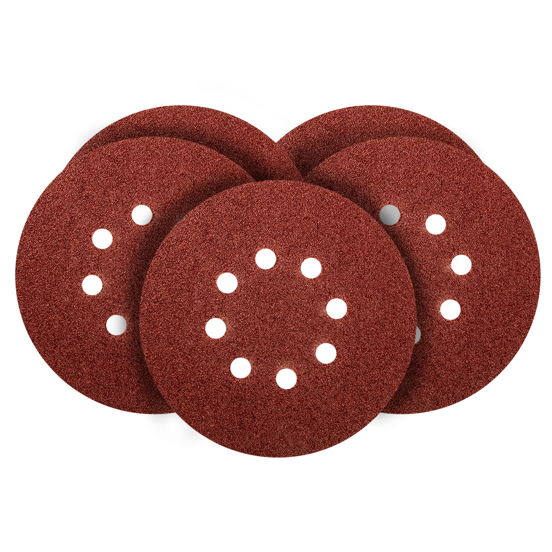 TOP-54H016--Krążki ścierne 150 mm, K40, 5 szt., z 8 otworami, 65mm 