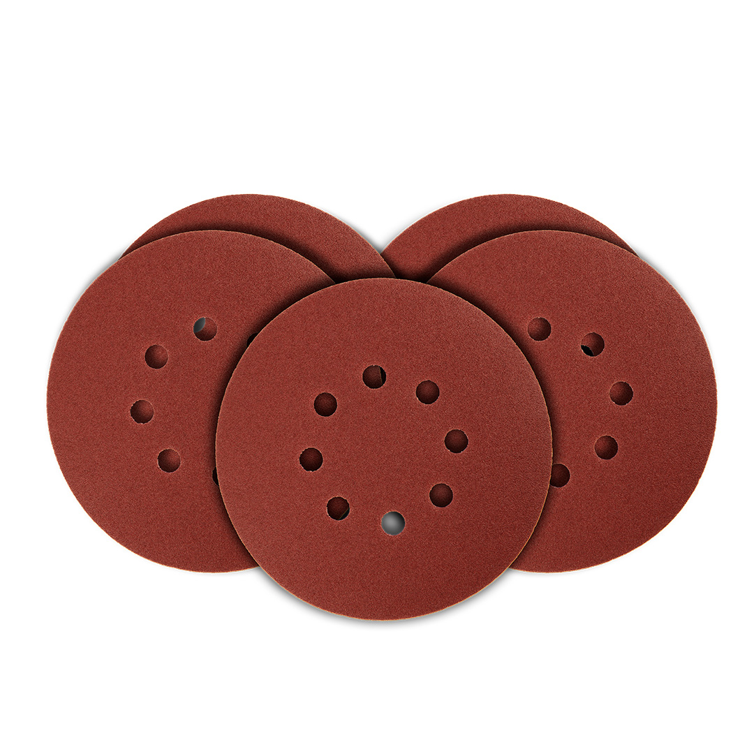 TOP-54H021--Krążki ścierne 150 mm, K150, 5 szt., z 8 otworami, 65mm 