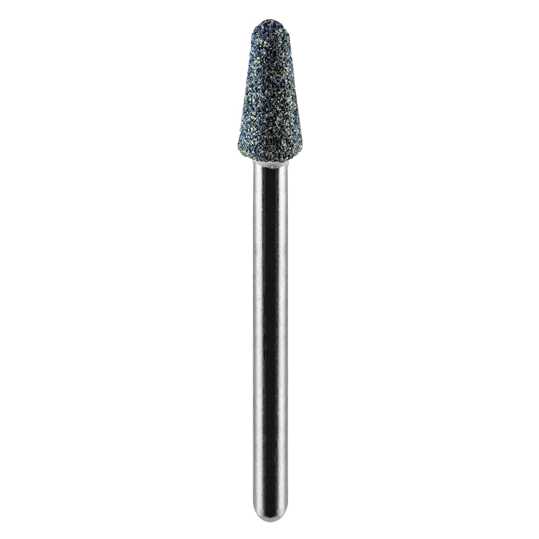 TOP-55H054--Kamień szlifierski stożek 5 x 10 mm, trzpień 3.2 mm, tlenek aluminium, 3 szt.