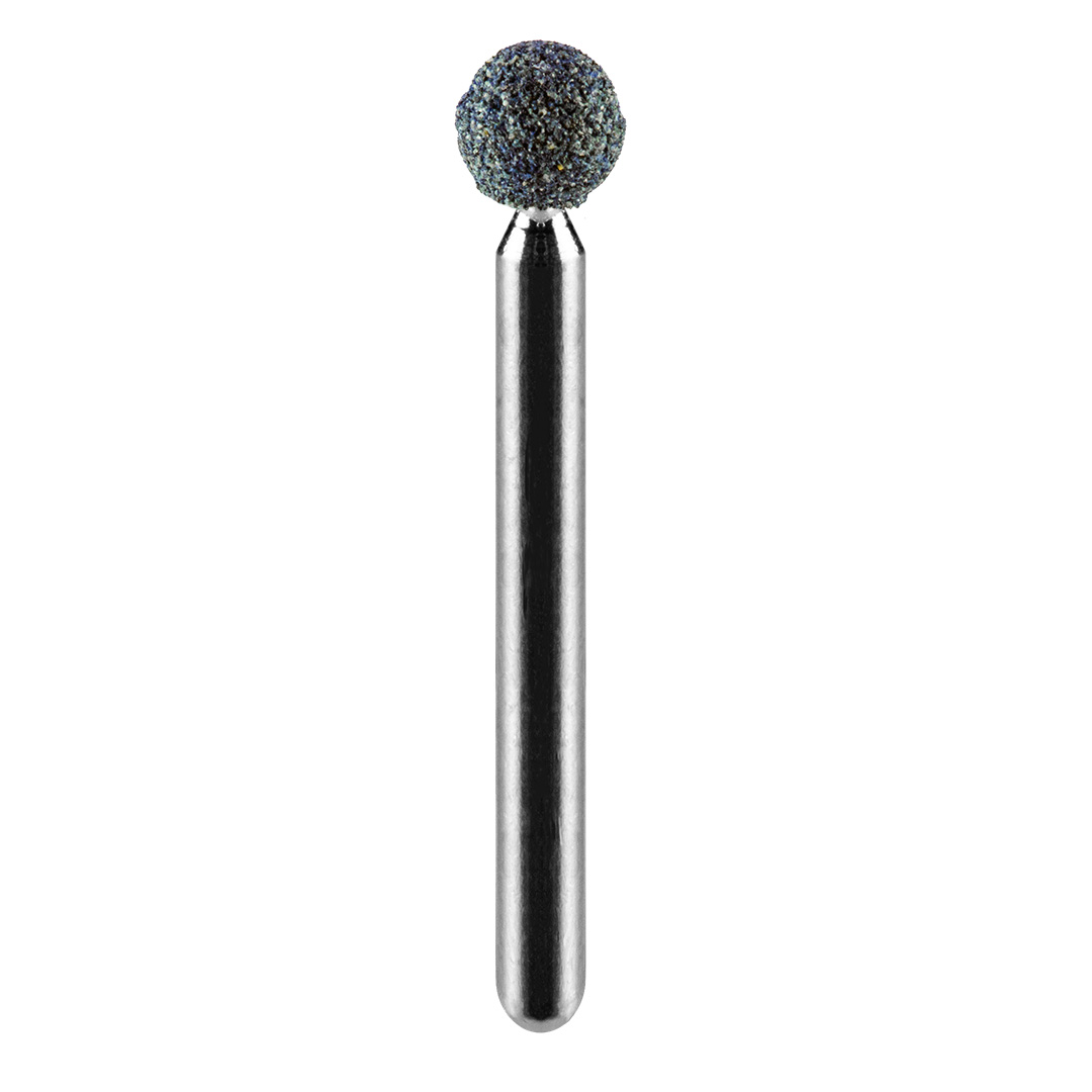 TOP-55H058--Kamień szlifierski kula 6 mm, trzpień 3.2 mm, tlenek aluminium, 3 szt.