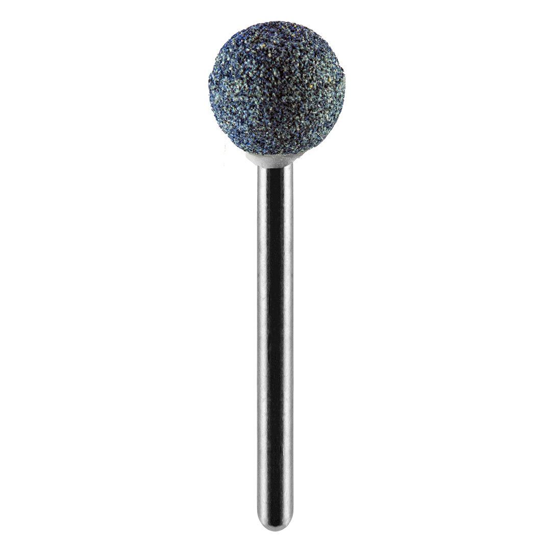 TOP-55H059--Kamień szlifierski kula 10 mm, trzpień 3.2 mm, tlenek aluminium, 3 szt.