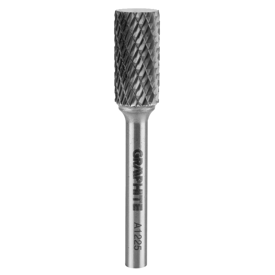 TOP-55H353--Frez do metalu, typ A - walcowy (A 1225), węglik spiekany, średnica 12 mm, nacięcie podwójne, długość robocza 25 mm, trzpień 6 x 45 mm, do szlifierki prostej.