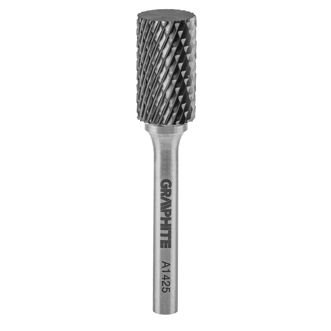 TOP-55H354--Frez do metalu, typ A - walcowy (A 1425), węglik spiekany, średnica 14 mm, nacięcie podwójne, długość robocza 25 mm, trzpień 6 x 45 mm, do szlifierki prostej.