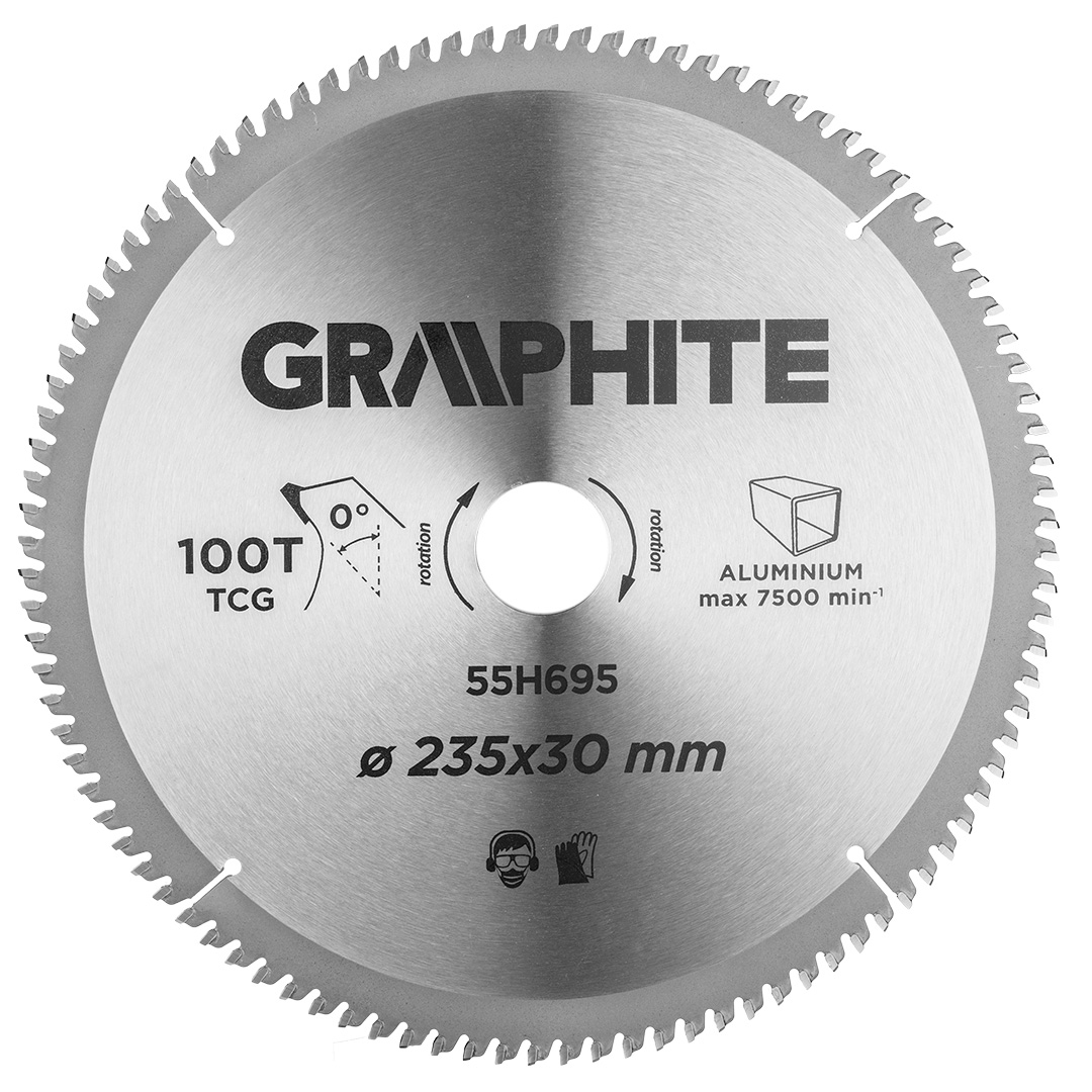 TOP-55H695--Tarcza do pilarki, widiowa, 235 x 30 mm, 100 zębów TCG, do aluminium, grubość tarczy 2.0 mm, grubość zęba 2.8 mm, redukcje: 30 x 16 mm, 30 x 20 mm, 30 x 25.4 mm.