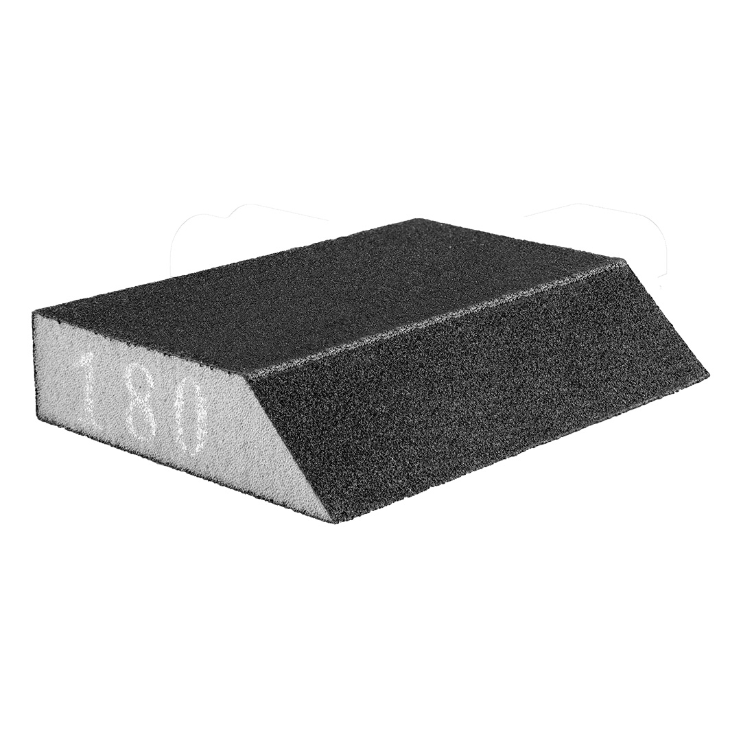 TOP-55H924--Gąbka ścierna 125 x 25 x 90 mm, K180, skośna