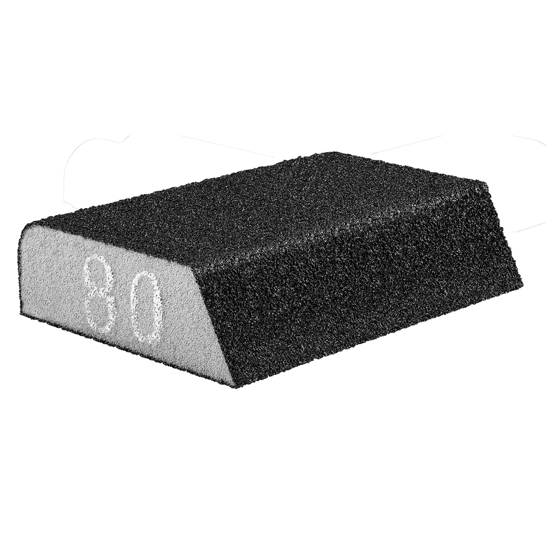 TOP-55H925--Gąbka ścierna 98 x 25 x 68 mm, K80, skośna