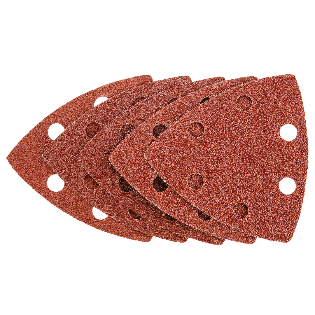 TOP-56H014--Papiery szlifierskie do urządzenia wielofunkcyjnego, z rzepem, 83 x 83 x 83 mm, 5 szt. (K60 x 2, K80 x 2, K100 x 1)