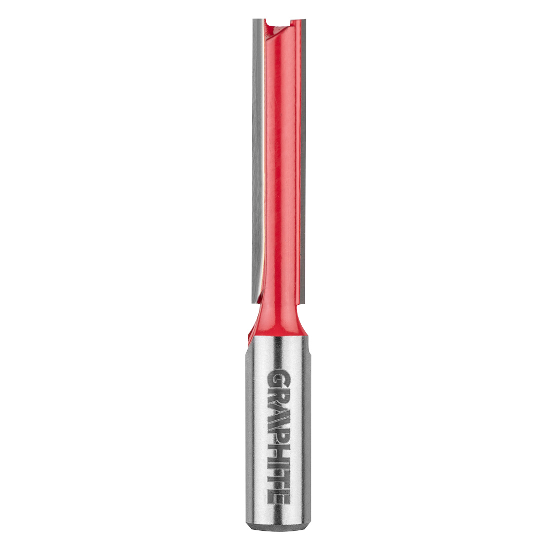 TOP-56H208--Frez palcowy dwuostrzowy długi, węglik spiekany płytka (HM), średnica 10 mm, wysokość robocza 50 mm, średnica trzpienia 12 mm, do drewna, PCV, płyt wiórowych, dwa ostrza