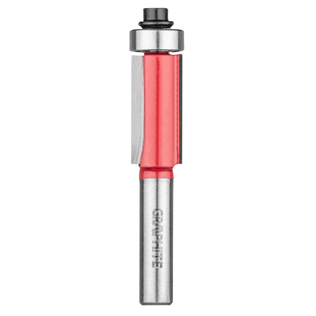 TOP-56H215--Frez prosty z dolnym łożyskiem, płytka z węglika spiekanego (HM), średnica robocza freza 12.7 mm, długość robocza 25 mm, średnica trzpienia 8 mm, frez łożyskowany, do drewna