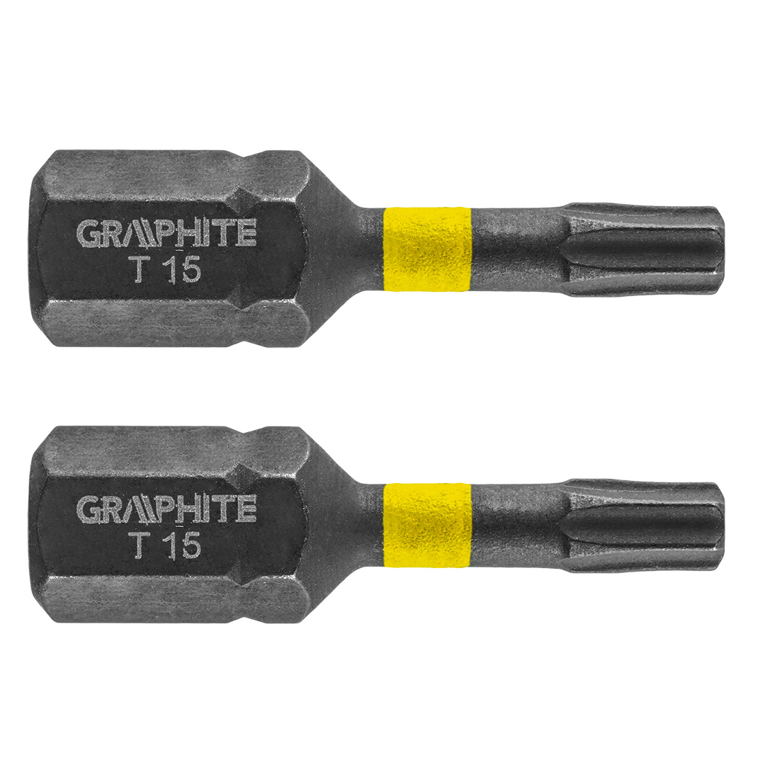 TOP-56H512--Bity udarowe, typ TX15, długość całkowita 25 mm, stal S2, napęd 1/4", 2 szt. 