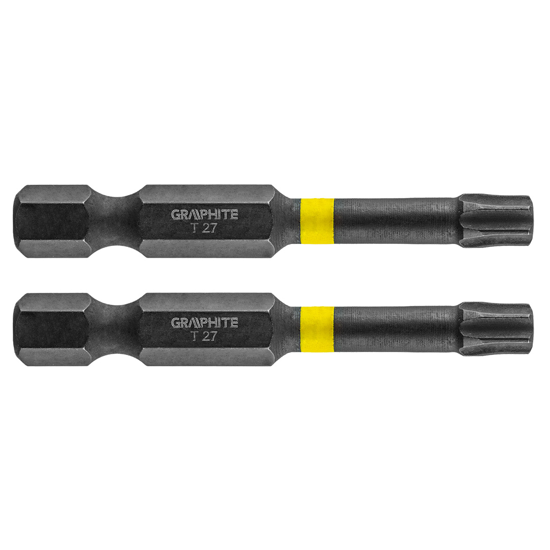 TOP-56H527--Bity udarowe, typ TX27, długość całkowita 50 mm, stal S2, napęd 1/4", 2 szt. 