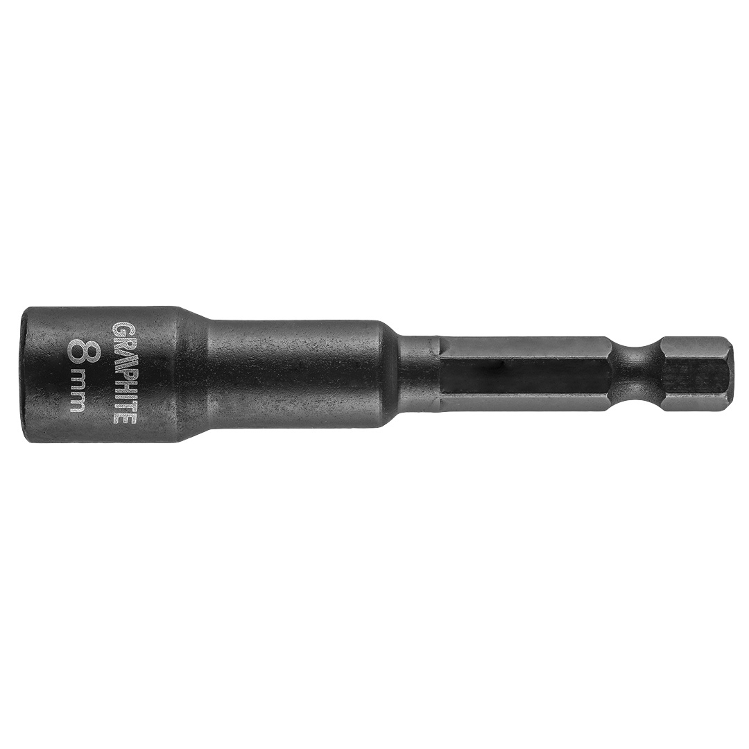 TOP-56H551--Nasadka udarowa, magnetyczna, rozmiar 8 mm, długość całkowita 65 mm, stal S2, napęd 1/4"