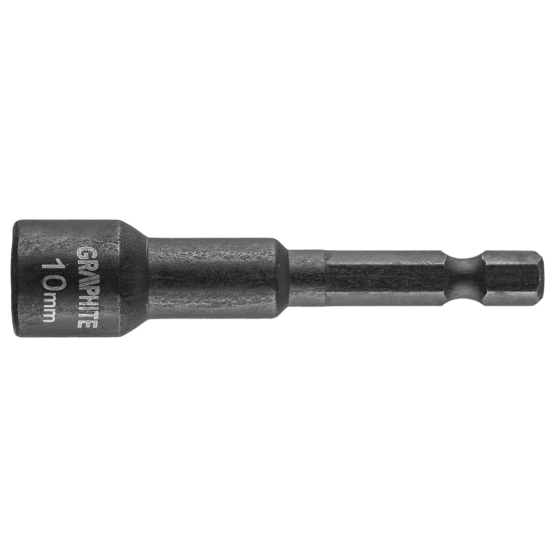 TOP-56H552--Nasadka udarowa, magnetyczna, rozmiar 10 mm, długość całkowita 65 mm, stal S2, napęd 1/4"