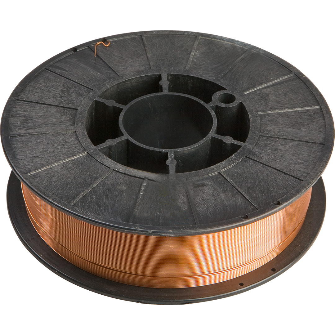 TOP-56H849--Drut spawalniczy miedziowany, średnica 1.0 mm, rolka plastikowa 5 kg