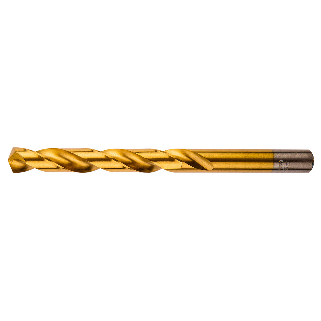 TOP-57H152--Wiertło do metalu HSS-TiN, 9.5 mm, głęboko szlifowane, stal 9341, kąt wierzchołkowy 135°, korekta ścinu, DIN338