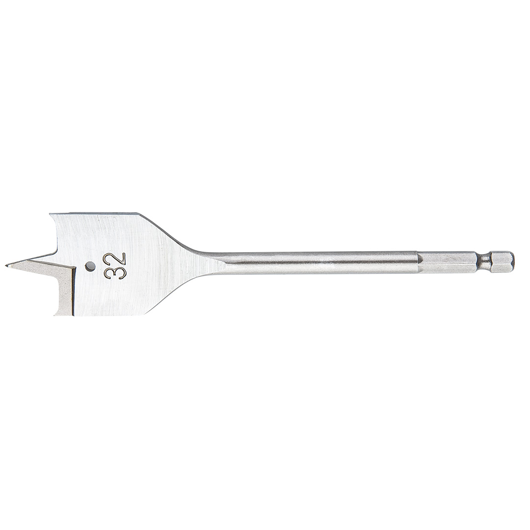 TOP-57H238--Wiertło do drewna łopatkowe, 32 x 152 mm, hartowane ostrze, uchwyt sześciokątny typu "quick change"