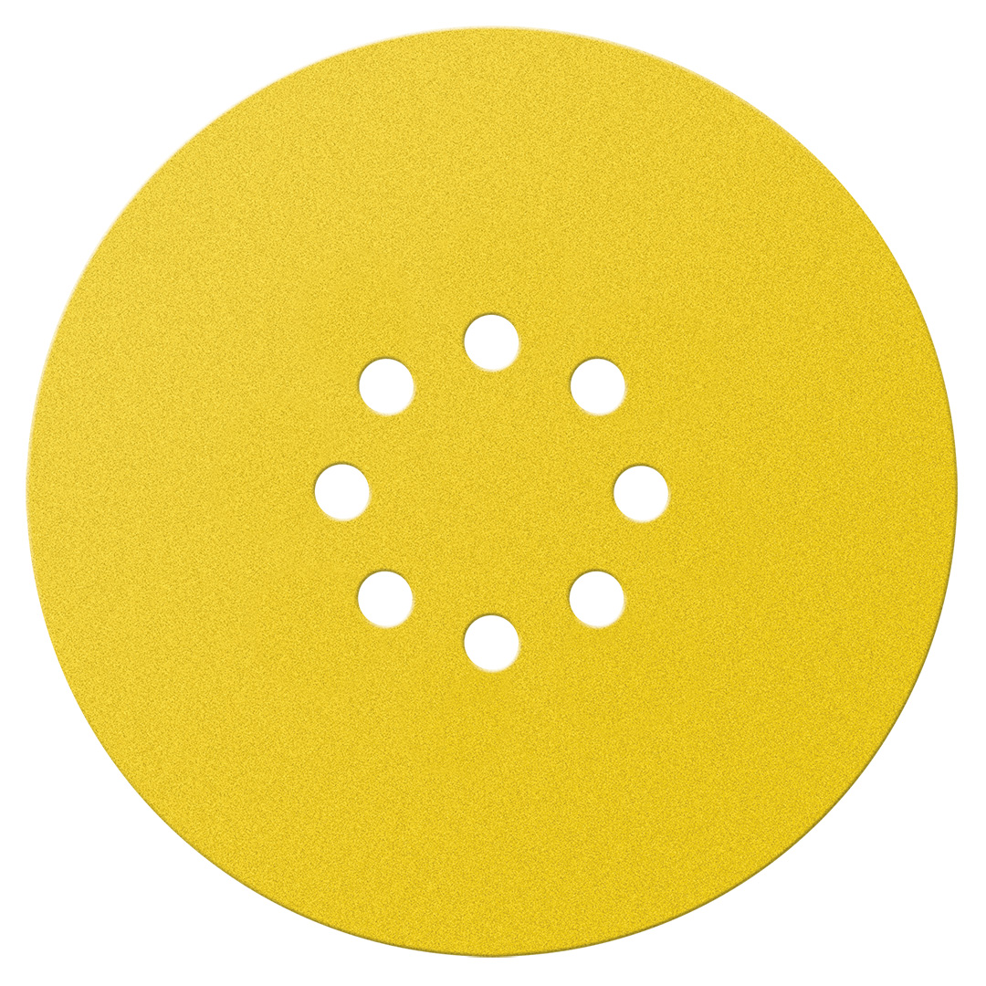 TOP-57H832--Krążki ścierne 225 mm, K120, 8 otworów, zestaw 5 szt., na rzep, do szlifierki wysięgnikowej