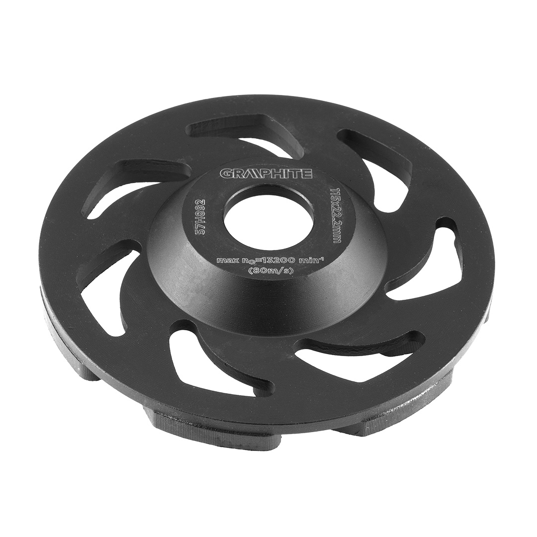 TOP-57H892--Tarcza diamentowa szlifierska 115 x 22.2 x 5 mm, segment L, do szlifowania i cięcia