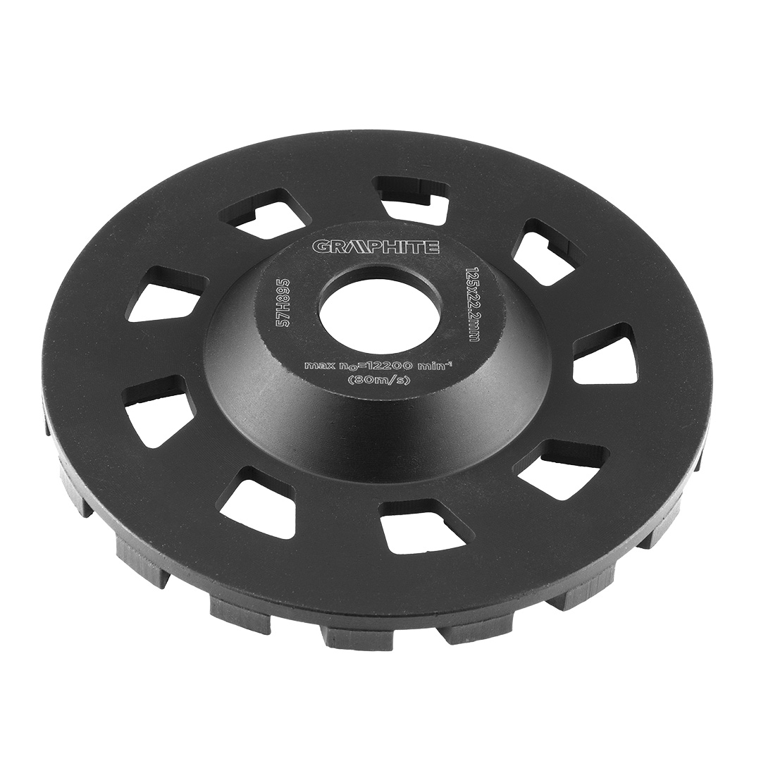 TOP-57H895--Tarcza diamentowa szlifierska 125 x 22.2 x 5 mm, segment C, do szlifowania i cięcia