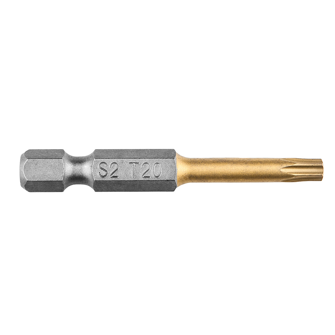 TOP-57H986--Końcówka wkrętakowa TX20 x 50 mm, 1/4", powleczona azotkiem tytanu, stal S2
