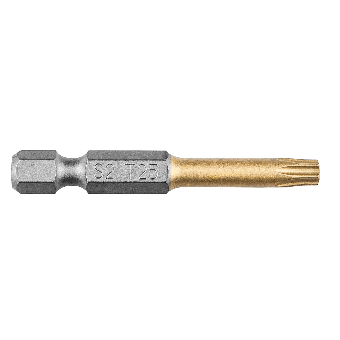 TOP-57H987--Końcówka wkrętakowa TX25 x 50 mm, 1/4", powleczona azotkiem tytanu, stal S2