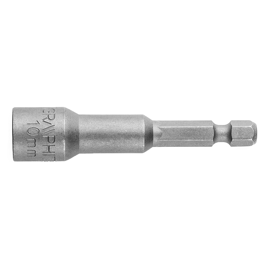 TOP-57H993--Nasadka magnetyczna, magnes osadzony w tulei brązowej, 10 x 65 mm, trzpień 1/4", stal chromowo-wandowa 50BV30