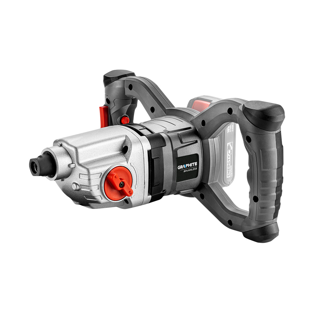 TOP-58G084--Mieszarka akumulatorowa bezszczotkowa Energy+ 18V, Li-lon, prędkość I. 250-400/min, II 350-650/min, uchwyt M14, masa bez mieszadła 4.7 kg,