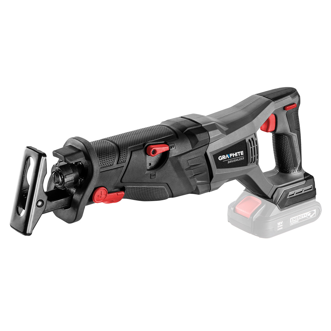 TOP-58G096--Pilarka szablowa akumulatorowa 18V Li-Ion, bezszczotkowa, funkcja podrzynania, wysuwana stopa, skok brzeszczotu 28 mm, ilość cykli brzeszczotu 0-3100 min, gł. cięcia w drewnie/stali 120/10 mm, akcesoria: brzeszczot do drewna - 1 szt, kompatybilna z a