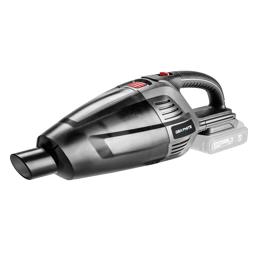 TOP-58G097--Odkurzacz akumulatorowy 2 w 1 - ręczny i pionowy Energy+ 18V, pojemność pojemnika na kurz 0,5L, akcesoria: filtr pyłowy HEPA, rura do pracy w pionie, ssawka podłogowa, ssawka szczelinowa, wąż elastyczny 0,5 m, bez akumulatora