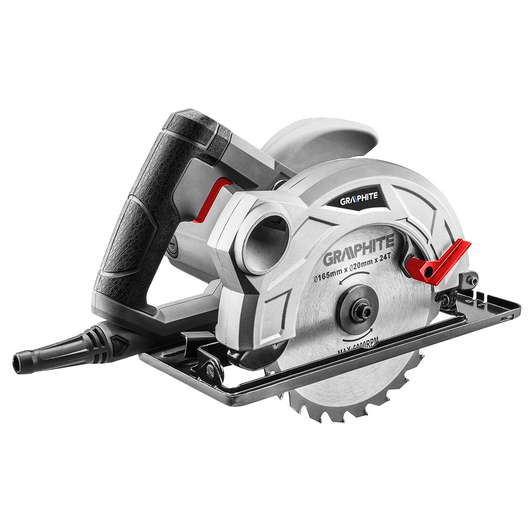 TOP-58G491--Pilarka tarczowa 1200W, tarcza 165x20 mm, obroty 5500 min, cięcie pod skosem 0-45 , gł. cięcia 55/35 mm (90/45 ), masa 3.5 kg, regulacja głębokości oraz kąta cięcia, akcesoria: prowadnica równoległa, klucz regulacyjny, tarcza do cięcia - 1szt.