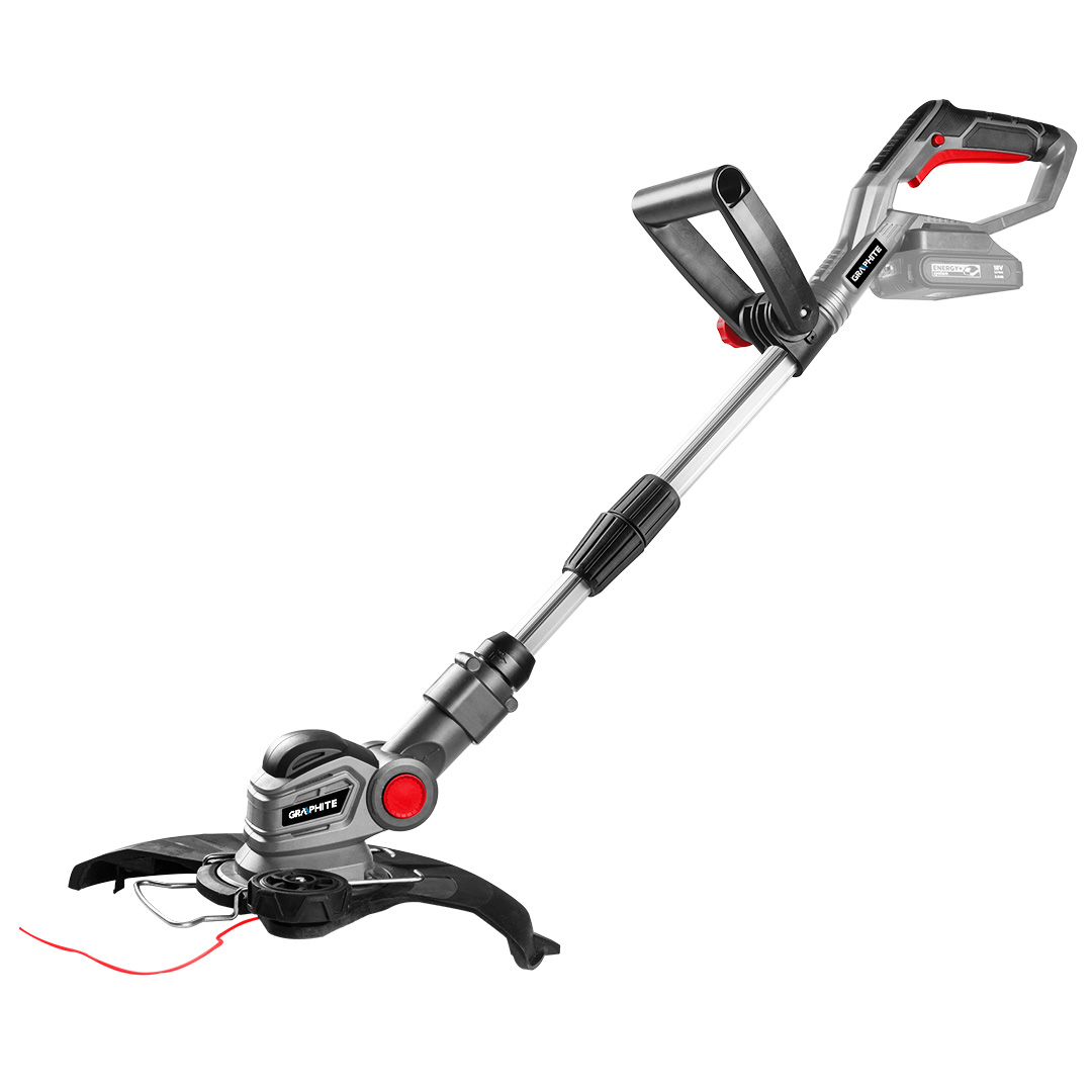 TOP-58GE112--Podkaszarka akumulatorowa żyłkowa 18 V   Szer. koszenia 280 mm. Teleskopowy, ergonomiczny i regulowany uchwyt (1,0-1,4m) , automatyczny system podawania żyłki, 9000 obrotów na minutę, Akcesoria: żyłkę o średnicy 1,6 mm oraz dł.  3 m. Waga 2 kg