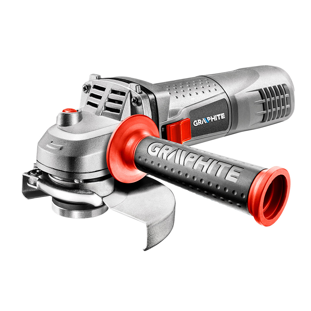 TOP-59G063--Szlifierka kątowa 750W, wąska obudowa, tarcza 115x22.2 mm, obroty 12000 min, gwint wrzeciona M14, dwustopniowy przycisk włącznika, dwupozycyjna rękojeść boczna, przycisk blokady włącznika, (LxH) 300 x 137 mm, masa 1.9 kg, akcesoria: osłona tarczy, kl