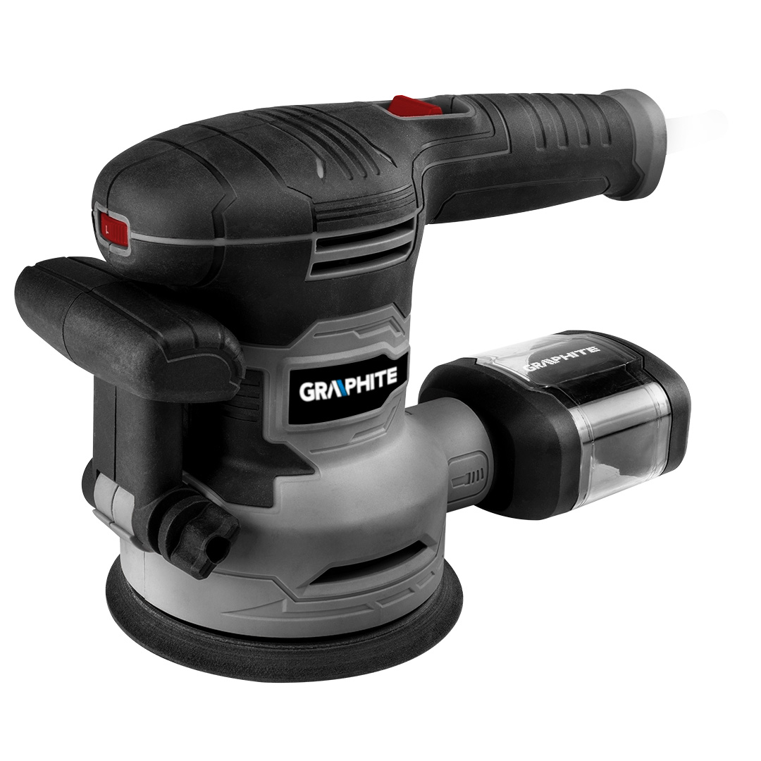 TOP-59G349--Szlifierka mimośrodowa 450W, stopa 125/150 mm, obroty regulowane 7000-13000 min, amplituda oscylacji 1 mm, papier ścierny 6 szt średnica 125/150 mm, masa 1.21 kg, akcesoria: stopa robocza 125mm -1szt, stopa robocza 150mm -1szt, papier ścierny 6 - szt