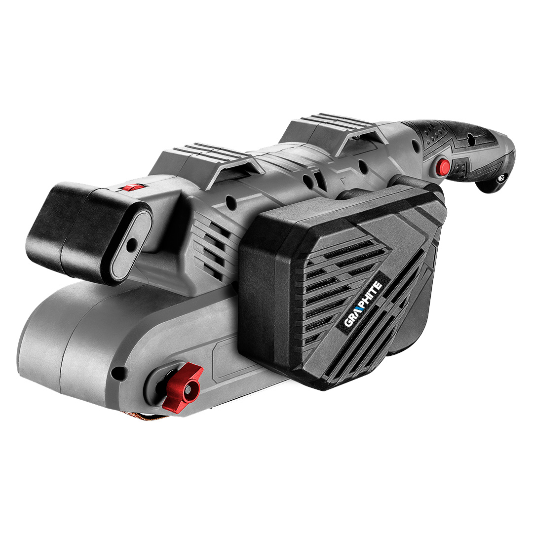TOP-59G395--Szlifierka taśmowa 900W, pas bezkońcowy 75x533 mm, zakres prędkości przesuwu pasa ściernego 200-400 m/min, czynna powierzchnia szlifowania 75 x 135 mm, masa 3.4 kg, akcesoria: pojemnik do pyłu, uchwyt do pracy stacjonarnej, 2 zaciski