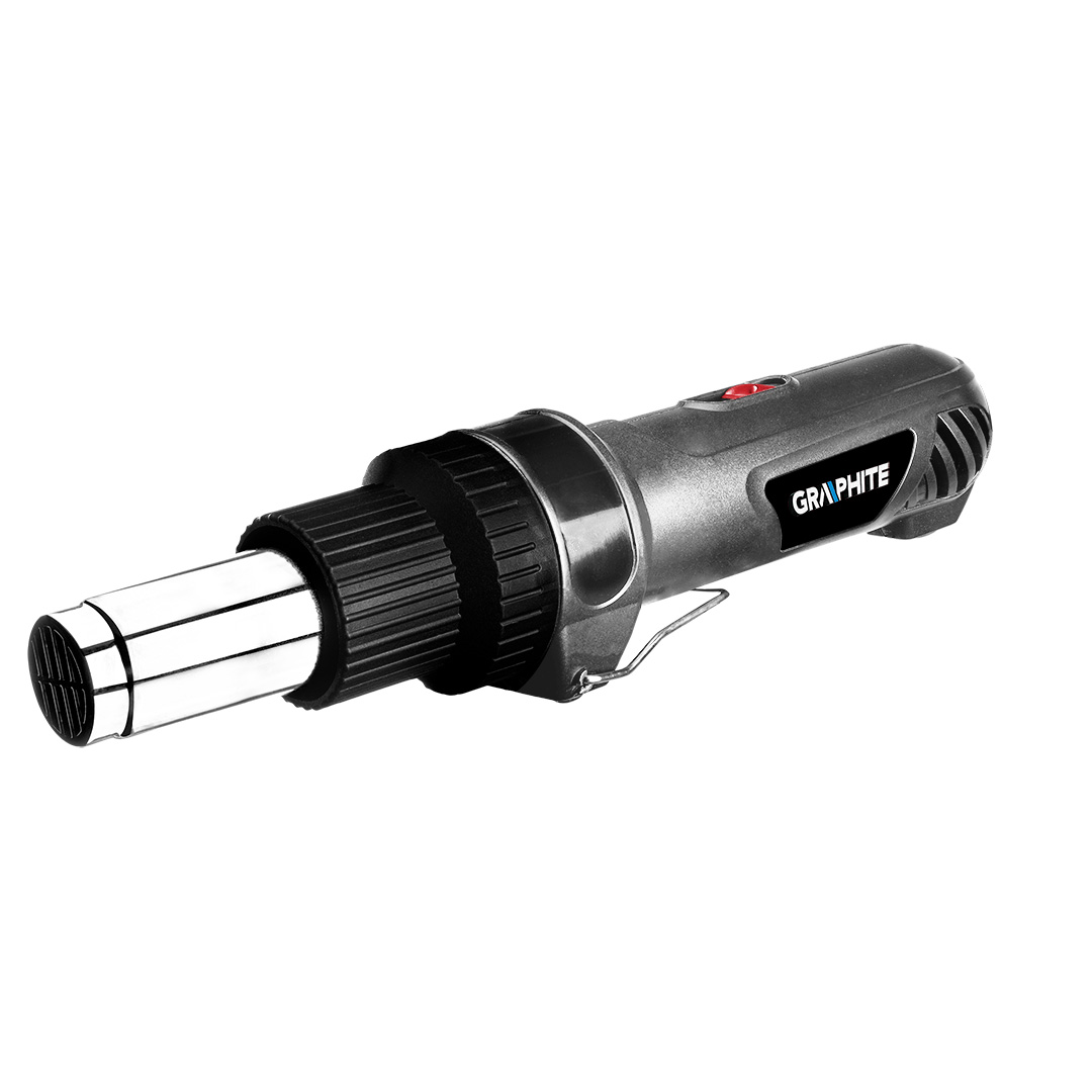 TOP-59G523--Opalarka 2000W, zakres temperatur: I: 350C, II: 550C, przepływ powietrza II: 300 l/min, II: 500 l/min, (LxH) 336x 80 mm, masa 0.6 kg