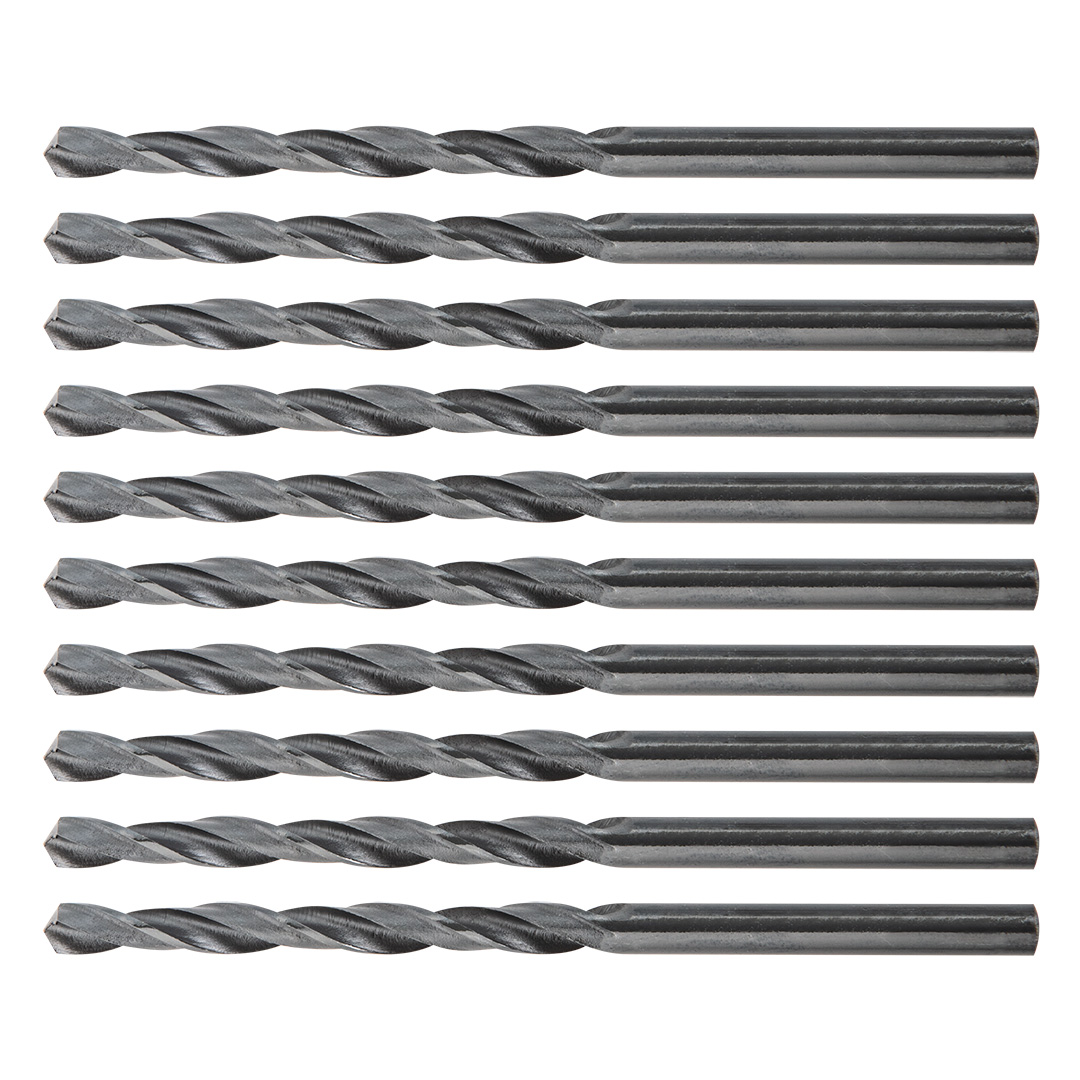 TOP-60H440--Wiertła do metalu HSS, 4.0 mm, 10 szt., stal 4241, kąt wierzchołkowy 118°, korekta ścinu, DIN338