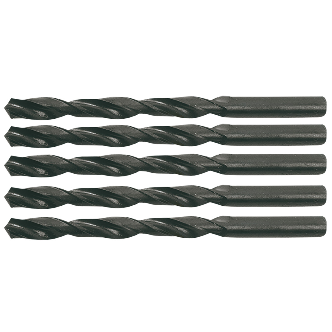 TOP-60H490--Wiertła do metalu HSS, 9.0 mm, 5 szt., stal 4241, kąt wierzchołkowy 118°, korekta ścinu, DIN338