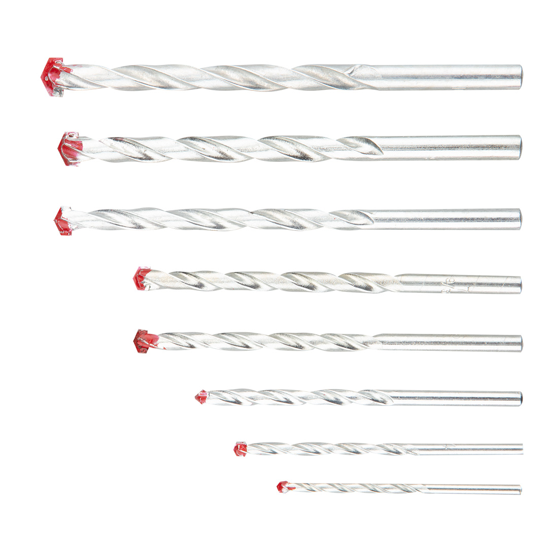 TOP-60H508--Wiertła do betonu 3-10 mm, zestaw 8 szt., 3, 4, 5, 6, 7, 8, 9 10 mm