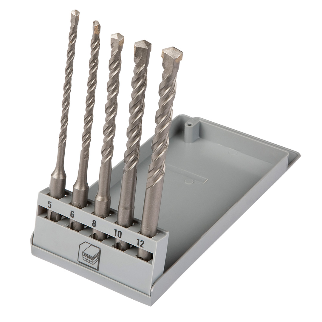 TOP-60H615--Wiertła do betonu SDS Plus 5-12 x 160 mm, zestaw 5 szt., 5, 6, 8, 10, 12 mm