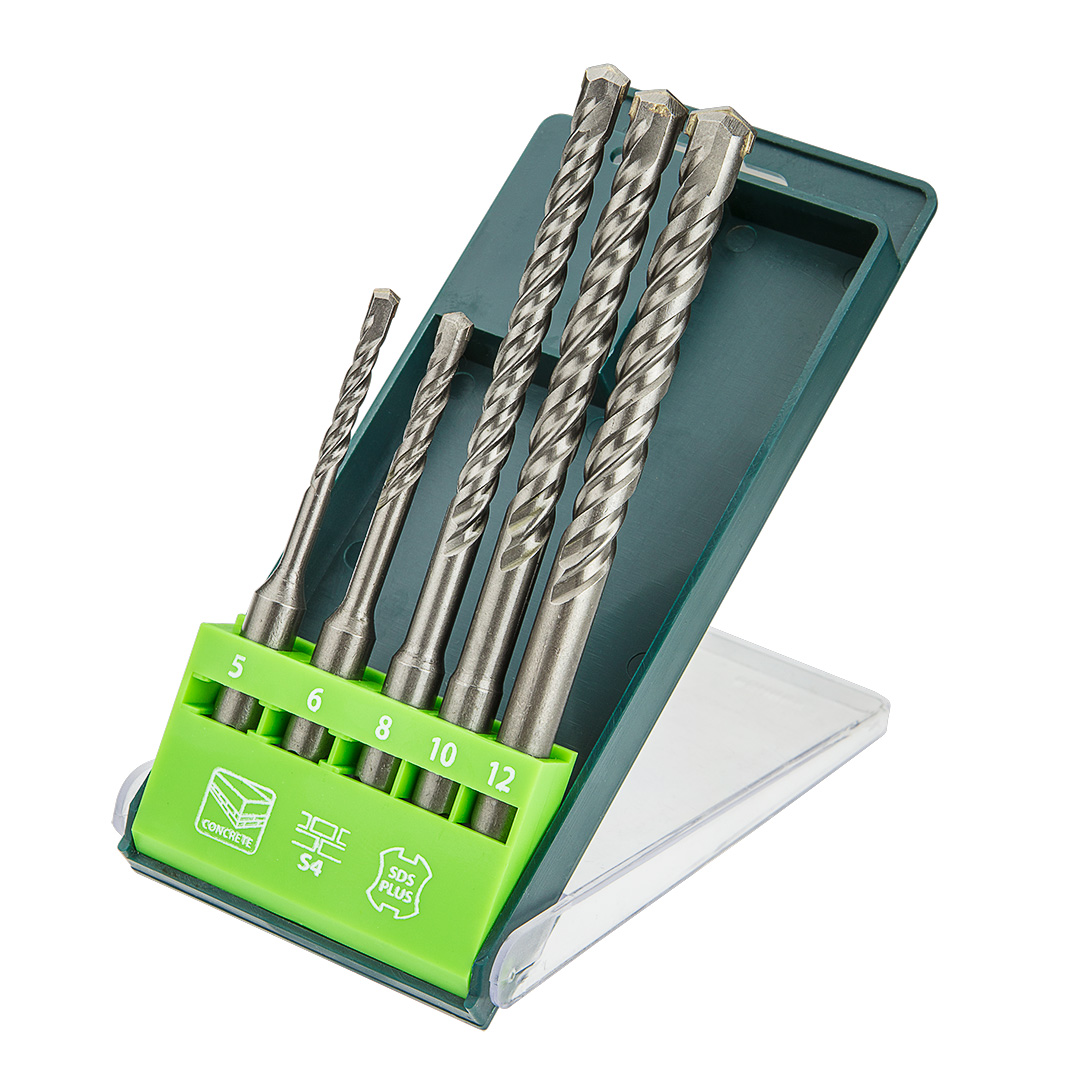 TOP-60H685--Zestaw wierteł do betonu SDS, zestaw 5 szt. - 5, 6 x 110 mm + 8, 10, 12 x 160 mm