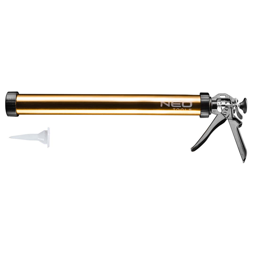 TOP-61-006--Wyciskacz do silikonu, korpus stalowo-aluminiowy, grubość 1.1 mm, 600 ml, obrotowy uchwyt na tubę
