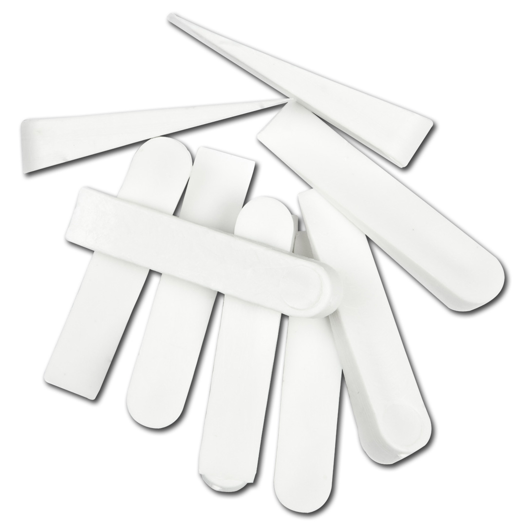 TOP-61-123--Kliny dystansowe małe 100 szt., plastikowe, wysokość 5 mm, szerokość 6 mm