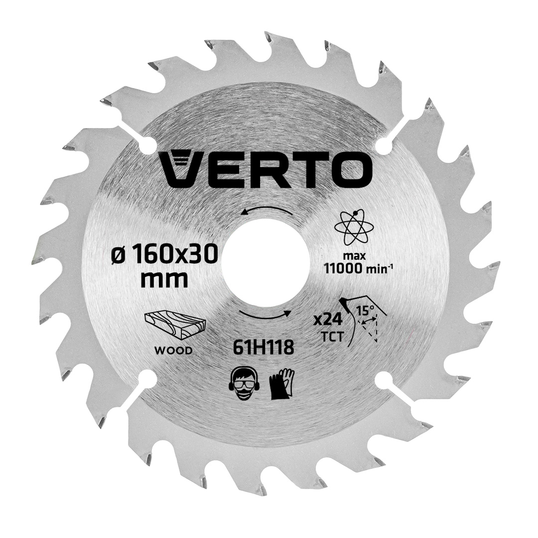 TOP-61H118--Tarcza do pilarki, widiowa, 160 x 30 mm, 24 zęby,  grubość tarczy 1.4 mm, grubość zęba 2.2 mm, redukcje: 30 x 16 mm, 30 x 20 mm, 30 x 25.4 mm